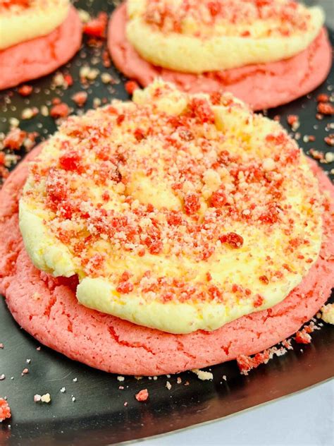 Easy Strawberry Shortcake Crumbl Cookies Brooklyn Active Mama