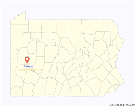 Map of Freeport borough, Pennsylvania