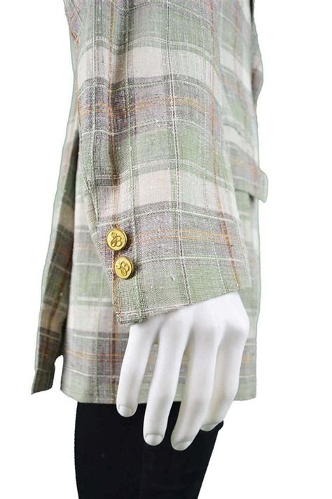 Vintage Geoffrey Beene S Blazer Mens Plaid Sport Co Gem