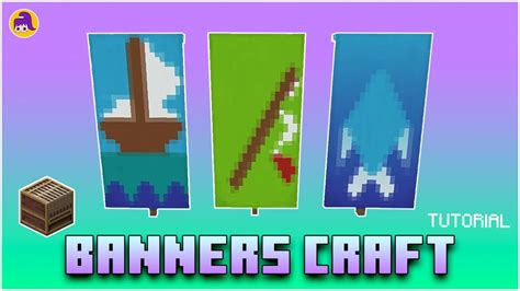 How To Craft Banners Fishing Minecraft Tutorial Youtube