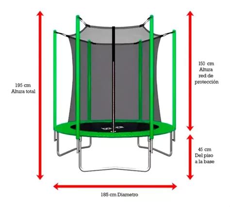 Cama Elastica M Saltarin Trampolin Con Red Protectora Mercadolibre