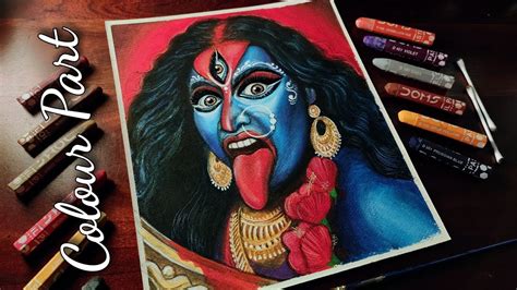 Easy Kali Mata Drawing Angry Kali Mata Drawing Kali Thakur Drawing