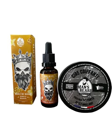 Pack Routine Cire Coiffante Et Huile De Barbe Mangue Vanille Man S