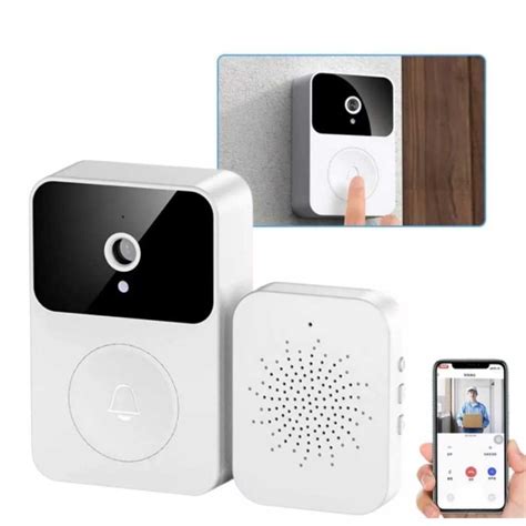 Interfone Com Camera Sem Fio - Campainha Inteligente Sem Fio Interfone Com Câmera E Áudio Wifi ...