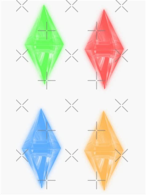 Sims Plumbob Sticker Pack Sticker For Sale By Lucystickers Redbubble