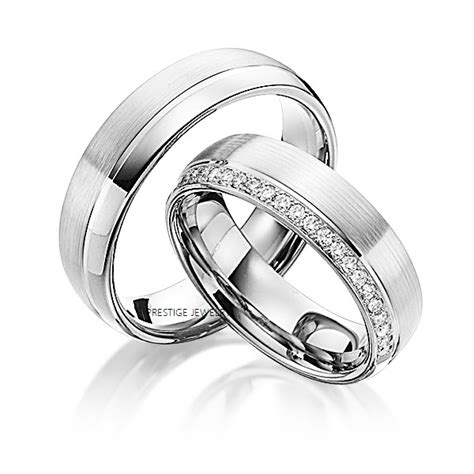 Two Tone His And Hers Wedding Rings Prestige Wedding Bands