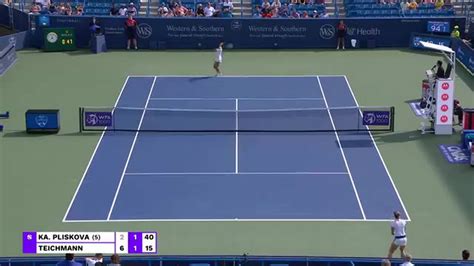 Match Highlights Jil Teichmann Vs Karolina Pliskova Wta Western