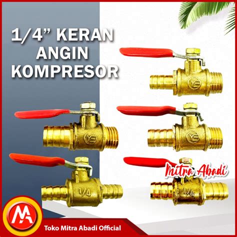 Jual STOP Keran Kran ANGIN Kompresor 1 4 INCH Kuningan MULTIGUNA