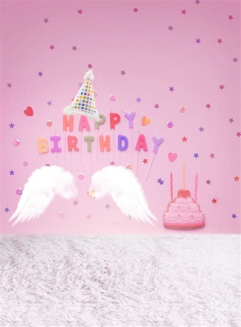 Pink Kid Baby Girl Happy Birthday Party Backdrop Portrait Photography ...