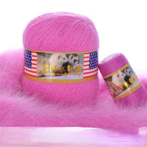 Mink Long Yarn Hand Knitting Long Mink Wool Yarn Long Hair Mink