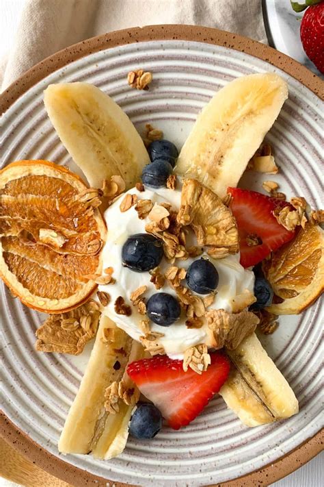 Healthy Yogurt Breakfast Banana Split Feasty Travels