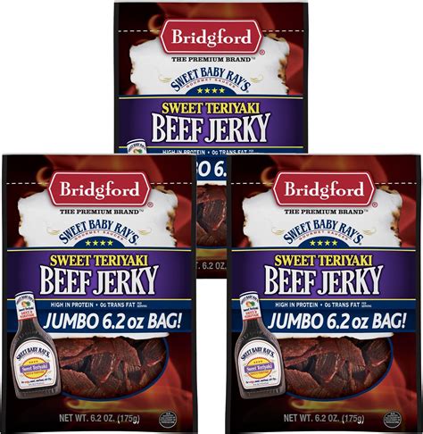 Amazon Bridgford Sweet Baby Rays Beef Jerky Honey Bbq Oz Pack