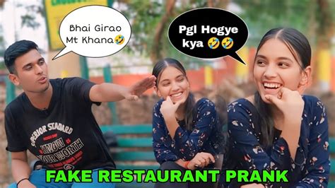 FAKE RESTAURANT PRANK ON GIRLS WAITER ASKING FOR ORDER IN FAKE