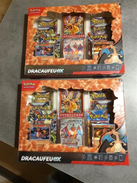 Lot De 2 X Coffret Pokemon Premium Dracaufeu Ex 6 Boosters Fr Neuf Eur 9650 Picclick Fr