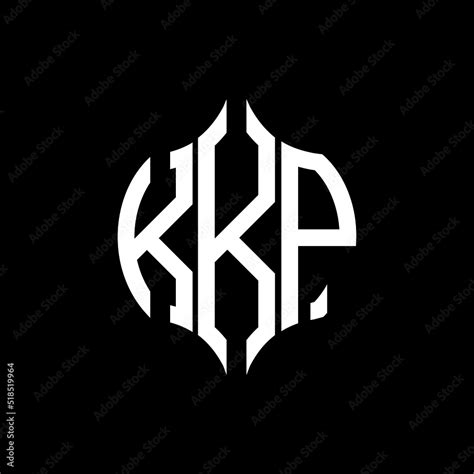 KKP letter logo. KKP best black background vector image. KKP Monogram ...