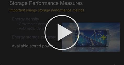 Energy Storage Performance Measures Other Renewable Energy