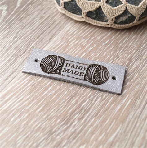 Leather Knitting Labels Custom Handmade Labels Personalized Etsy