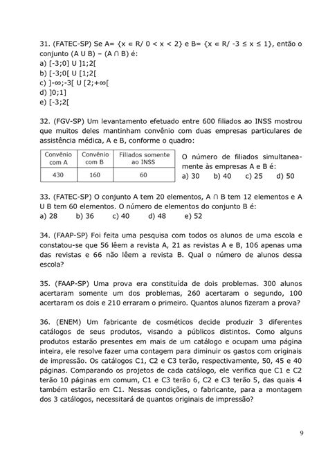 Conjuntos e Intervalos Resumos Exercícios Atividades de Matemática