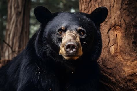 Premium AI Image | A American Black Bear portrait wildlife photography