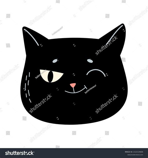 Angel Cupid Black Cat Playing Ball Stock Vector Royalty Free