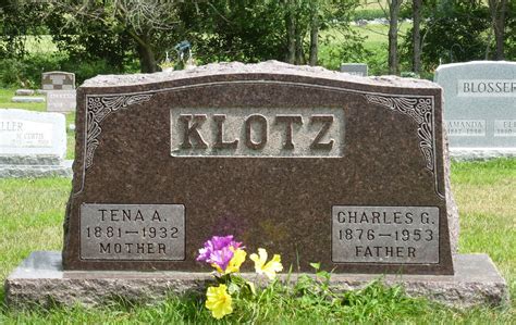 Tena A Stallter Klotz M Morial Find A Grave