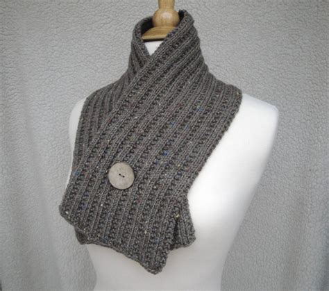 Button Wrap Scarf Knitting Pattern Diy Crossover Scarf Cowl