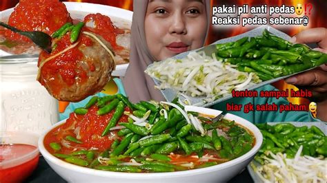 Meleeedak Rawit Bakso Urat Isi Daging Sambal Semangkok Asmr