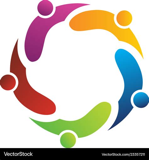 Teamwork Logo Royalty Free Vector Image Vectorstock