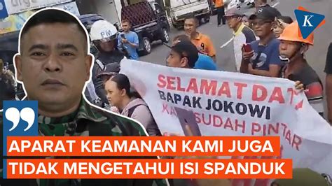 Penjelasan Komandan Kodim Soal Amankan Spanduk Saat Kunjungan Jokowi Di