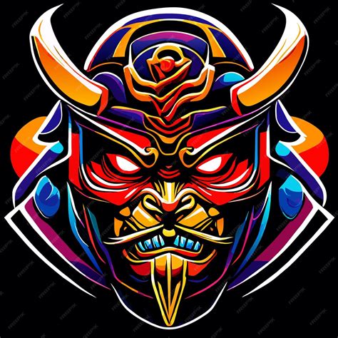 Premium Vector Warriors Pride Samurai Mask Vector Illustration