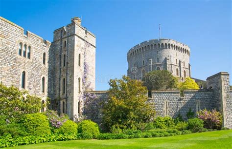 Vista Al Castillo Medieval De Windsor Construido En 1066 Por William El