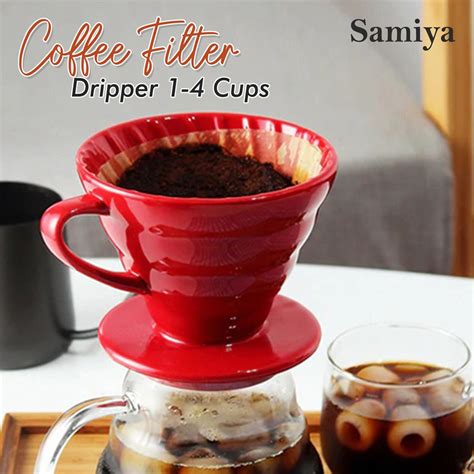 Jual Ceramic Dripper Glass V60 POLOS No Logo 1 2cup 2 4cup Filter