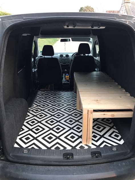 Vw Caddy With Sliding Slat Bed Bench So Chuffed With It 👍🏼 Homemade