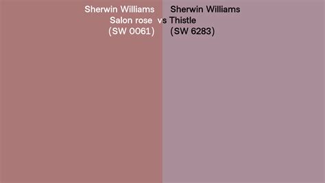 Sherwin Williams Salon Rose Vs Thistle Side By Side Comparison