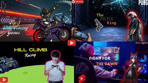 Design Eye Catching Youtube Gaming Thumbnails By Valluruharish Fiverr