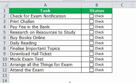 How To Add A Check List In Excel Printable Templates Free