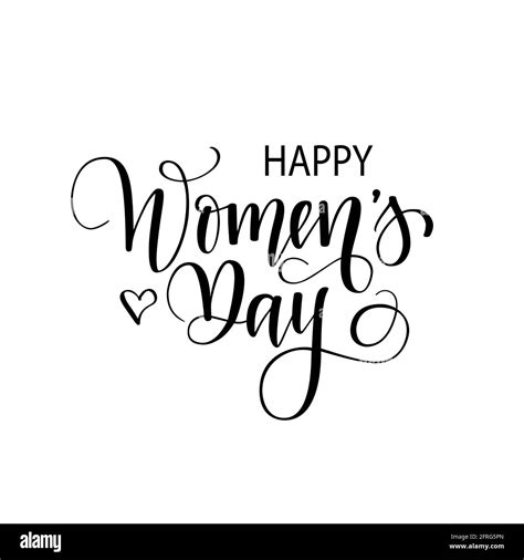 Happy international women s day vector calligraphy design Stock Vector ...