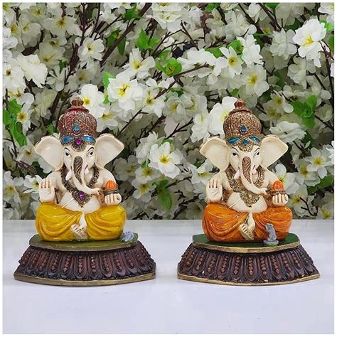 Buy AtoZ India Cart Small Ganesha Statue In Resin Lord Ganesha Idol For