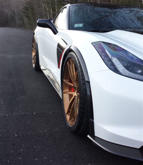 Chevrolet Corvette C Stingray White Forgeline Ar Wheel Front