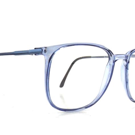 Vintage Oversize Eyeglasses 80s Blue Eye Glasses  Gem