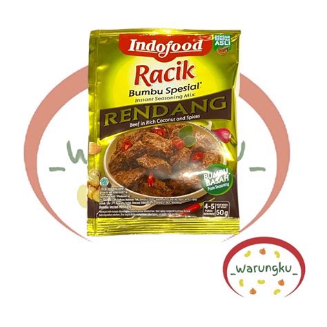 Indofood Bumbu Racik Rendang Gr Bumbu Masak Instant Lazada Indonesia