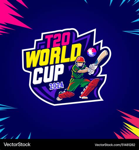 T20 Cricket World Cup 2024 Logo Royalty Free Vector Image