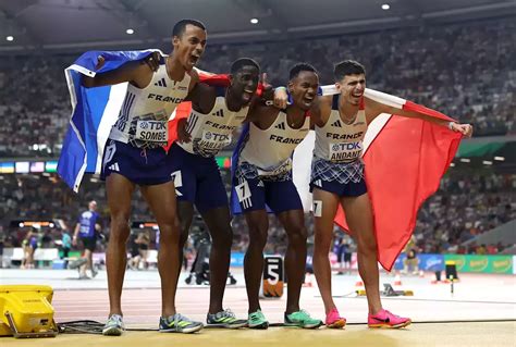 Mondiaux d athlétisme 2023 médaille dargent pour le relais français