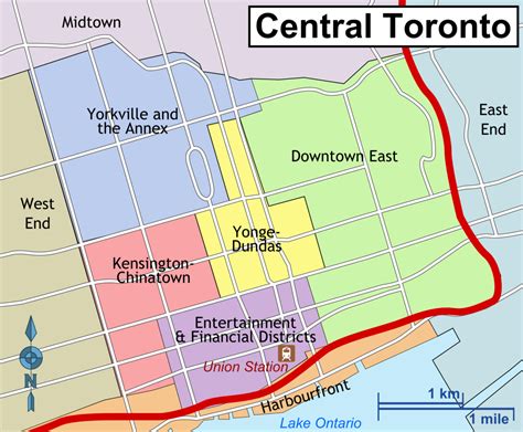 Trafic Guide Map Downtown Toronto