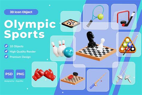 Olympic Sports 3d Icon Graphics Envato Elements