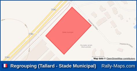 Regrouping Tallard Stade Municipal stage map Rallye Régional Gap