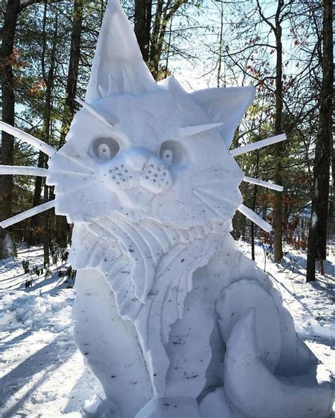 Pin By Sarah Lynn Foster On Feline Frenzy Snow Sculptures