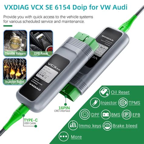 Vxdiag Vcx Se 6154 Doip For Vw Audi Replace Svci 6154 Obd2 Diagnostic