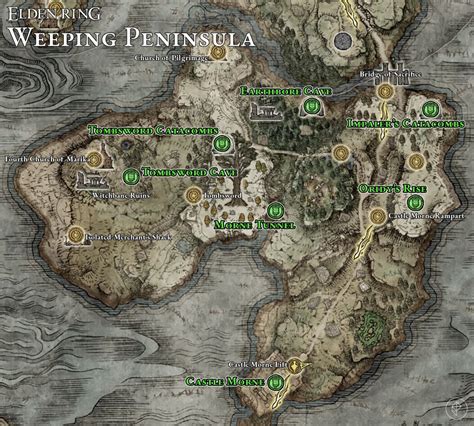 Weeping Peninsula Optional Dungeon Locations And Rewards In Elden Ring Polygon