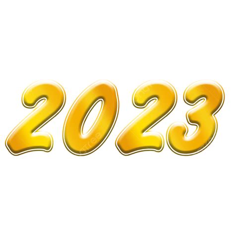 Efeito De Logotipo De Número Dourado 2023 PNG Texto Dourado 2023